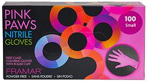 FRAMAR Pink Paws Nitrile Gloves