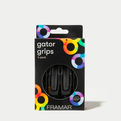 FRAMAR Gator Grip Clips - Black - 4 pack